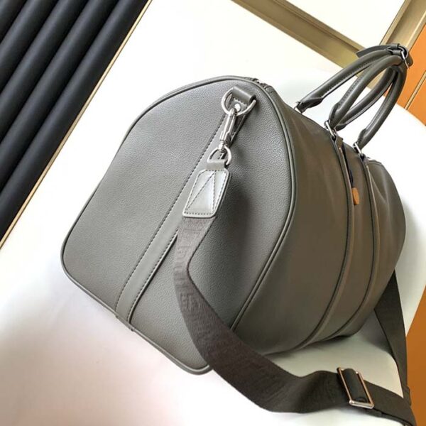 Louis Vuitton Unisex Keepall Bandoulière 50 Travel Bag Khaki LV Aerogram Cowhide Leather - Image 5