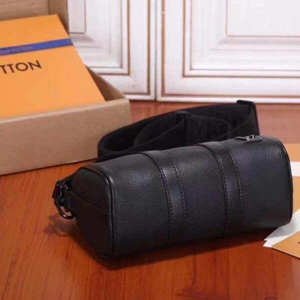 Louis Vuitton Unisex Keepall XS Black Aerogram Cowhide Leather Double Zipped Closure - Image 4
