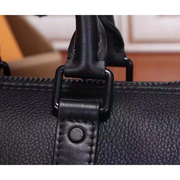 Louis Vuitton Unisex Keepall XS Black Aerogram Cowhide Leather Double Zipped Closure - Image 7