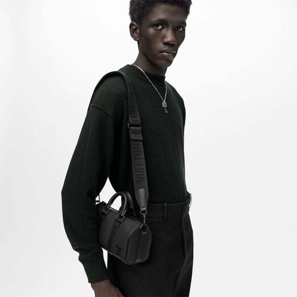 Louis Vuitton Unisex Keepall XS Black Aerogram Cowhide Leather Double Zipped Closure - Image 19