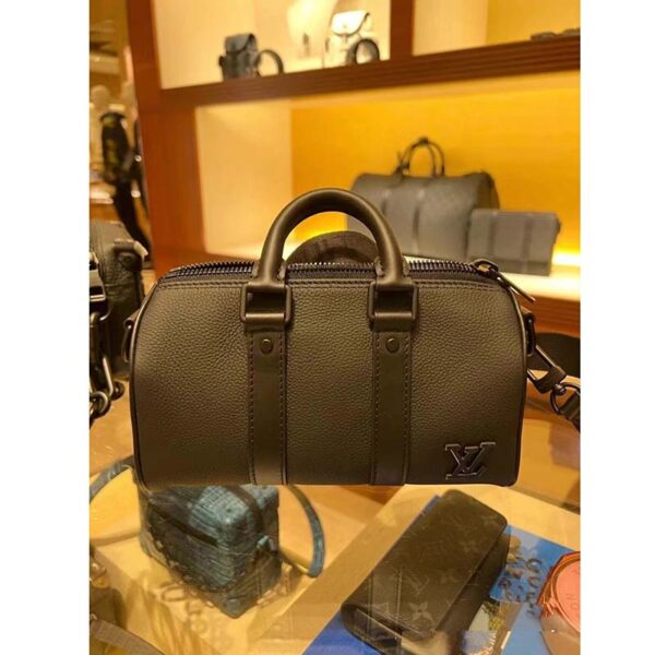 Louis Vuitton Unisex Keepall XS Black Aerogram Cowhide Leather Double Zipped Closure - Image 6