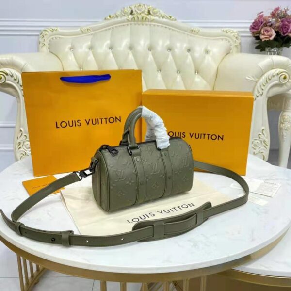Louis Vuitton Unisex Keepall XS Khaki Monogram Seal Cowhide Leather - Image 5