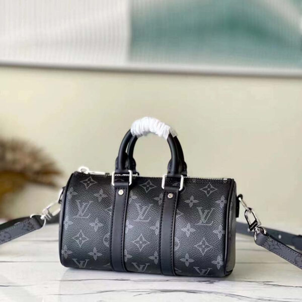 Louis Vuitton Unisex Keepall XS Monogram Eclipse Reverse Coated Canvas Cowhide - Image 2