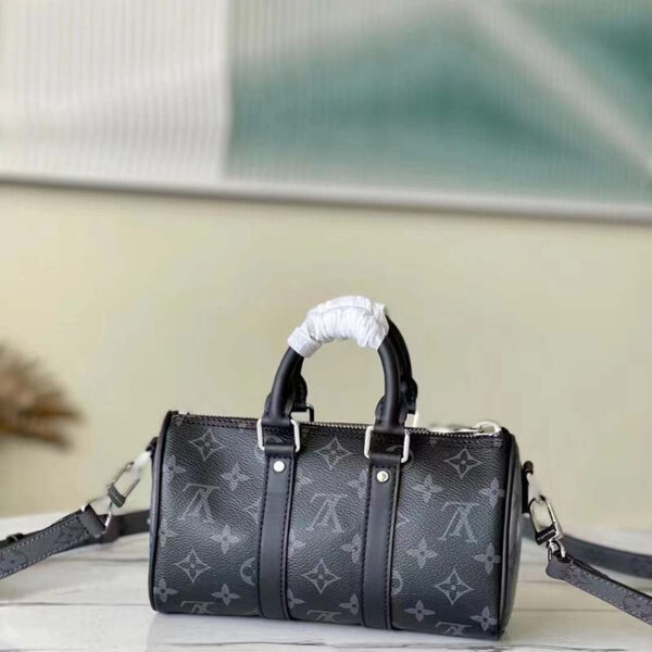 Louis Vuitton Unisex Keepall XS Monogram Eclipse Reverse Coated Canvas Cowhide - Image 3