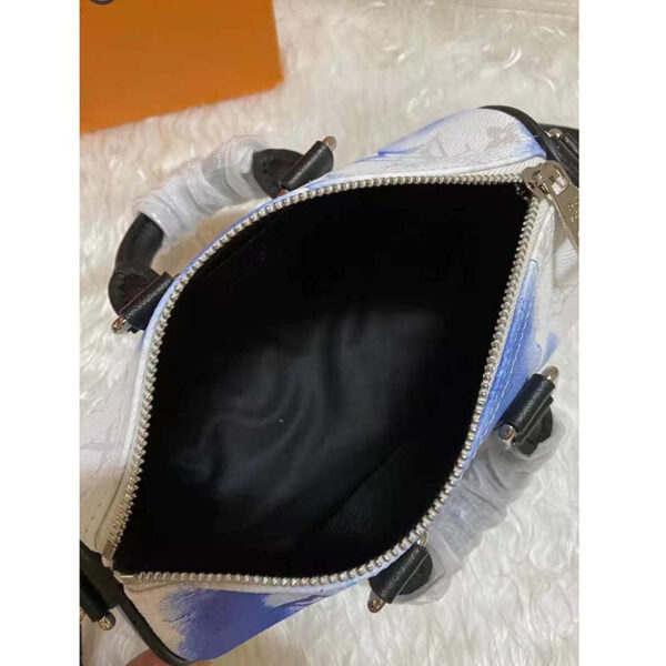 Louis Vuitton Unisex Keepall XS Monogram Watercolor Blue Coated Canvas Cowhide Leather - Image 7