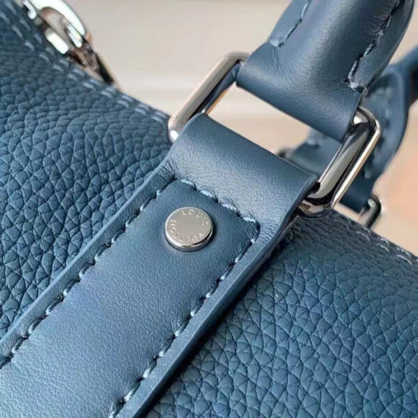 Louis Vuitton Unisex Keepall XS Travel Bag Blue Aerogram Cowhide Leather - Image 8