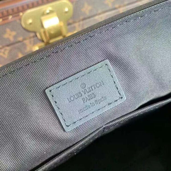 Louis Vuitton Unisex LV Aerogram Takeoff Messenger Black Grained Calf Leather - Image 9
