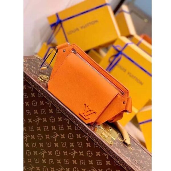Louis Vuitton Unisex LV Aerogram Takeoff Sling Saffron Yellow Cowhide Leather - Image 5
