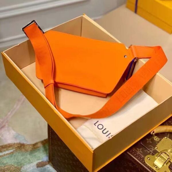 Louis Vuitton Unisex LV Aerogram Takeoff Sling Saffron Yellow Cowhide Leather - Image 4