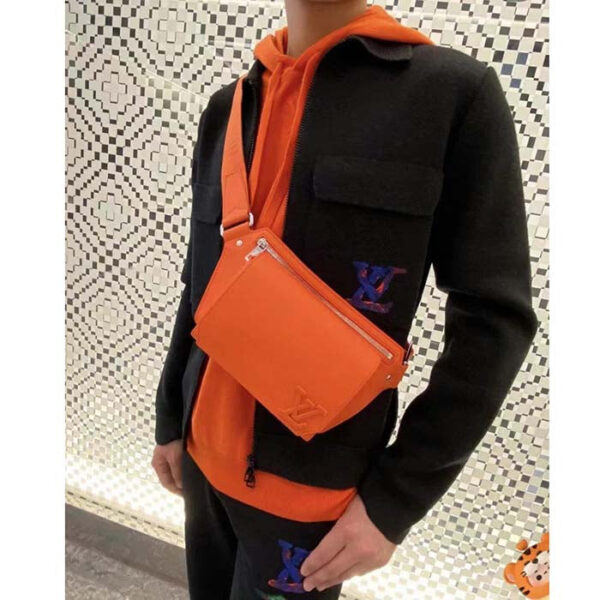 Louis Vuitton Unisex LV Aerogram Takeoff Sling Saffron Yellow Cowhide Leather - Image 13