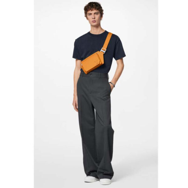 Louis Vuitton Unisex LV Aerogram Takeoff Sling Saffron Yellow Cowhide Leather - Image 12