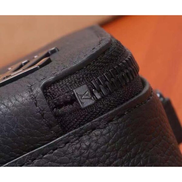 Louis Vuitton Unisex LV Alpha Wearable Wallet Black Grained Calf Leather - Image 9