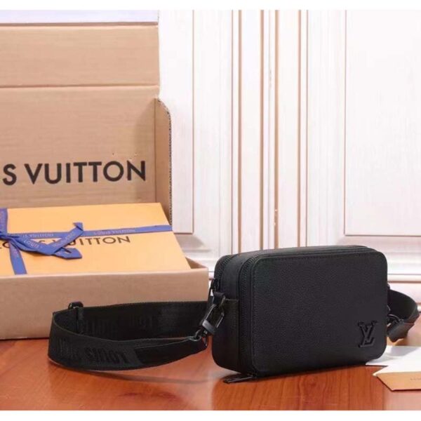 Louis Vuitton Unisex LV Alpha Wearable Wallet Black Grained Calf Leather - Image 6