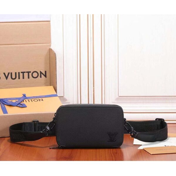 Louis Vuitton Unisex LV Alpha Wearable Wallet Black Grained Calf Leather - Image 4