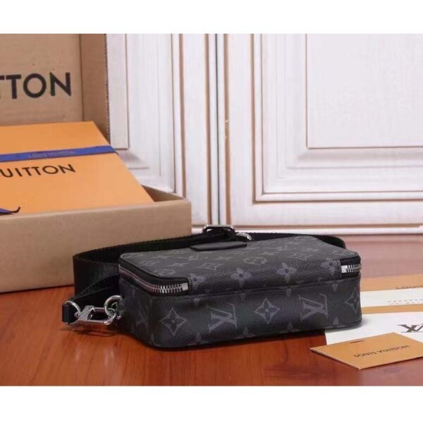 Louis Vuitton Unisex LV Alpha Wearable Wallet Grey Monogram Eclipse Coated Canvas - Image 6