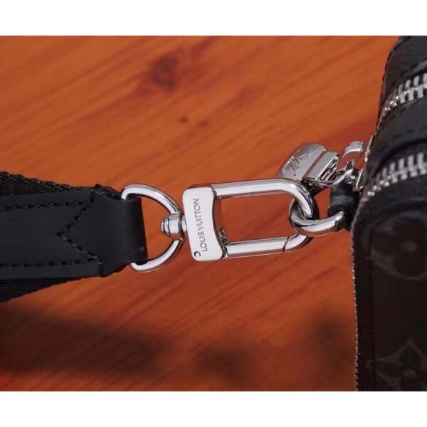 Louis Vuitton Unisex LV Alpha Wearable Wallet Grey Monogram Eclipse Coated Canvas - Image 12