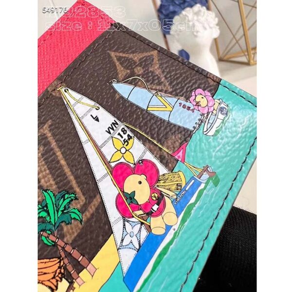 Louis Vuitton Unisex LV Card Holder Dragon Fruit Pink Monogram Coated Canvas - Image 7