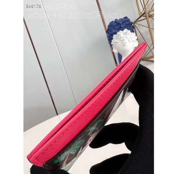 Louis Vuitton Unisex LV Card Holder Dragon Fruit Pink Monogram Coated Canvas - Image 6
