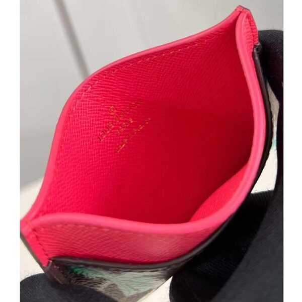 Louis Vuitton Unisex LV Card Holder Dragon Fruit Pink Monogram Coated Canvas - Image 5
