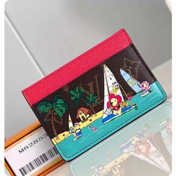 Louis Vuitton Unisex LV Card Holder Dragon Fruit Pink Monogram Coated Canvas - Image 2