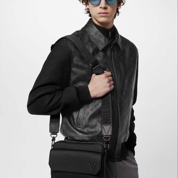 Louis Vuitton Unisex LV Fastline Messenger Black Cowhide Leather Zipped Closure - Image 11