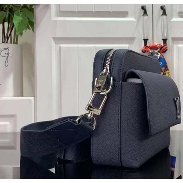 Louis Vuitton Unisex LV Fastline Messenger Navy Blue Cowhide Leather Zipped Closure - Image 4