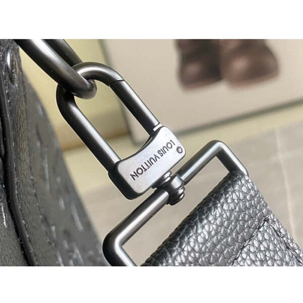 Louis Vuitton Unisex LV Keepall Bandoulière 50 Black Monogram Shadow Embossed Leather Cowhide - Image 9