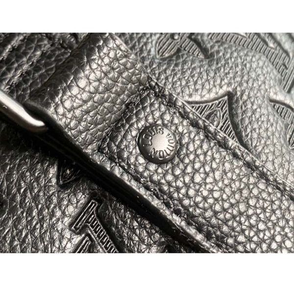 Louis Vuitton Unisex LV Keepall Bandoulière 50 Black Monogram Shadow Embossed Leather Cowhide - Image 8