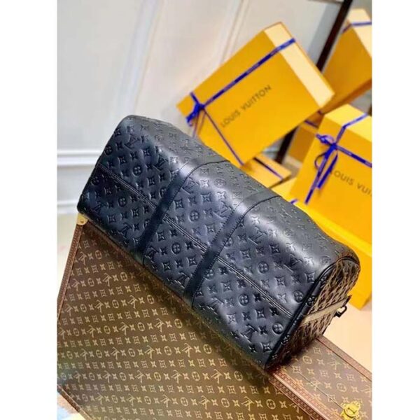 Louis Vuitton Unisex LV Keepall Bandoulière 50 Black Taurillon Monogram Cowhide Leather - Image 4
