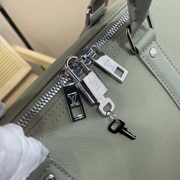 Louis Vuitton Unisex LV Keepall Bandoulière 50 Travel Bag Sage Cowhide Leather - Image 10