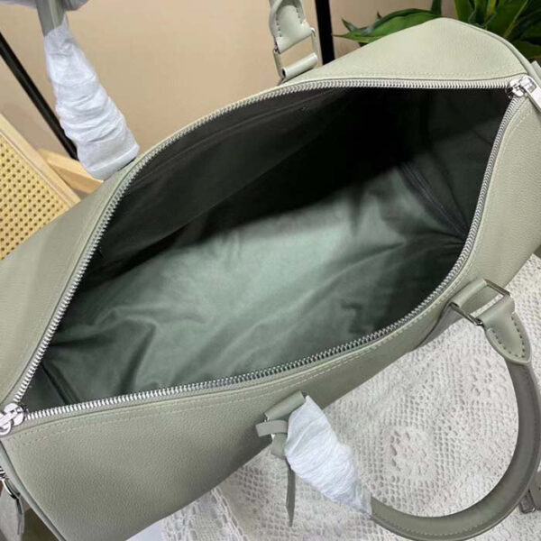 Louis Vuitton Unisex LV Keepall Bandoulière 50 Travel Bag Sage Cowhide Leather - Image 7