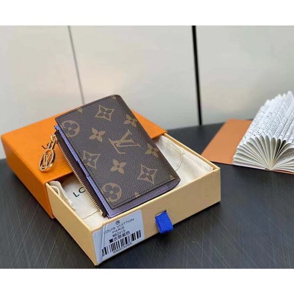 Louis Vuitton Unisex LV Lisa Wallet Iris Purple Monogram Coated Canvas Grained Cowhide Leather - Image 5