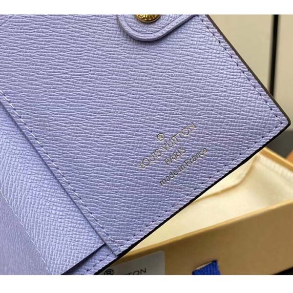 Louis Vuitton Unisex LV Lisa Wallet Iris Purple Monogram Coated Canvas Grained Cowhide Leather - Image 9