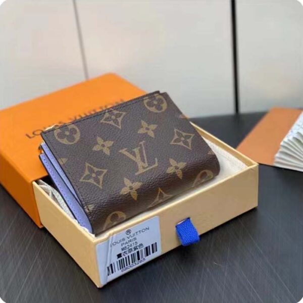 Louis Vuitton Unisex LV Lisa Wallet Iris Purple Monogram Coated Canvas Grained Cowhide Leather - Image 2