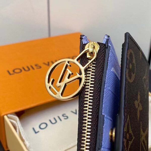 Louis Vuitton Unisex LV Lisa Wallet Iris Purple Monogram Coated Canvas Grained Cowhide Leather - Image 10