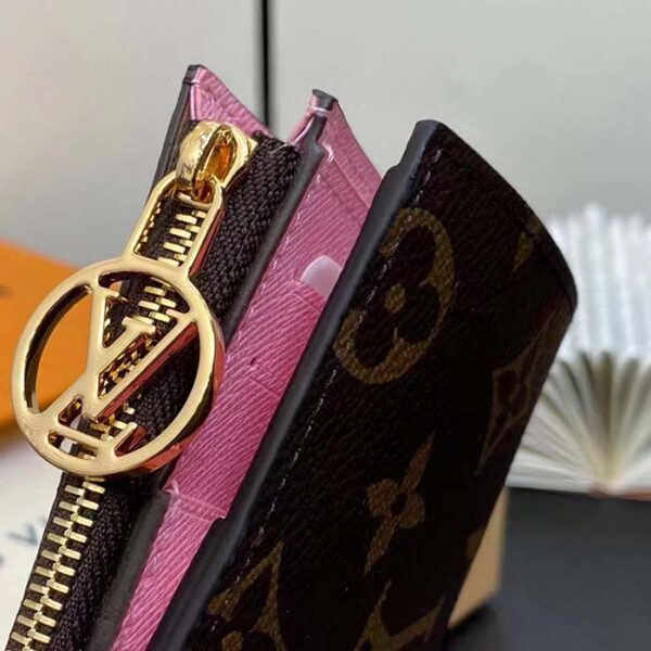 Louis Vuitton Unisex LV Lisa Wallet Lollipop Pink Monogram Coated Canvas Grained Cowhide Leather - Image 10