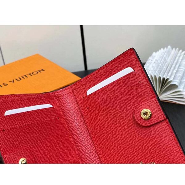Louis Vuitton Unisex LV Lisa Wallet Tonic Orange Monogram Coated Canvas Grained Cowhide Leather - Image 9