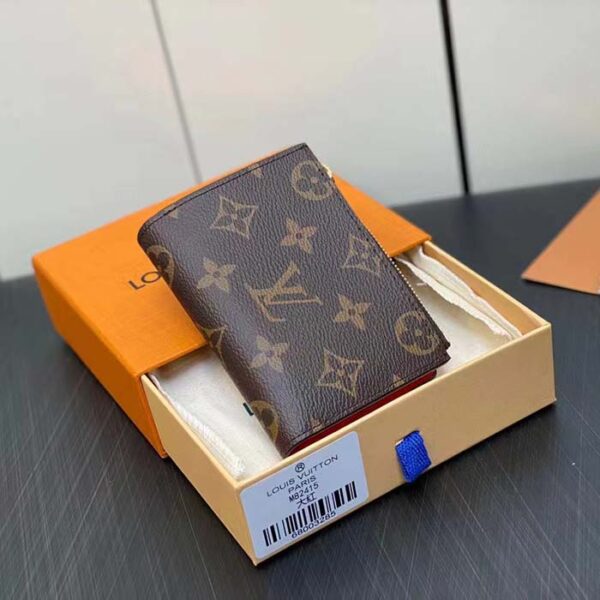 Louis Vuitton Unisex LV Lisa Wallet Tonic Orange Monogram Coated Canvas Grained Cowhide Leather - Image 4