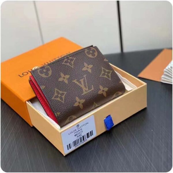 Louis Vuitton Unisex LV Lisa Wallet Tonic Orange Monogram Coated Canvas Grained Cowhide Leather - Image 2