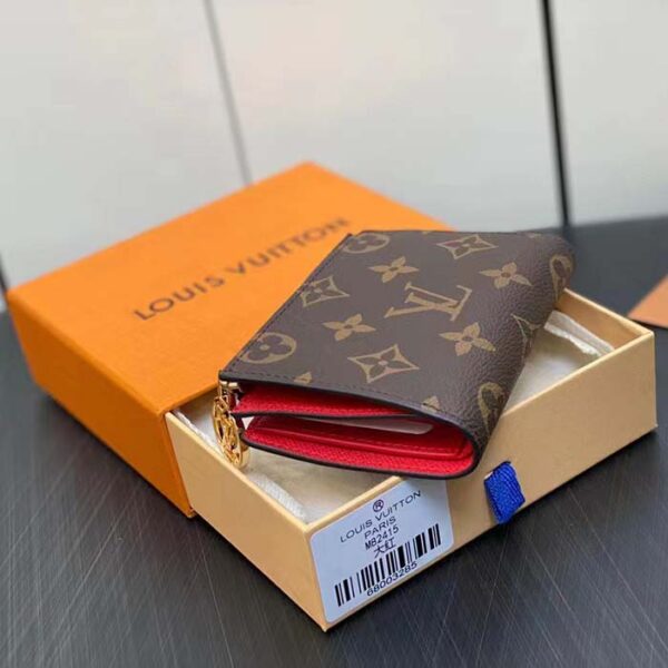 Louis Vuitton Unisex LV Lisa Wallet Tonic Orange Monogram Coated Canvas Grained Cowhide Leather - Image 5