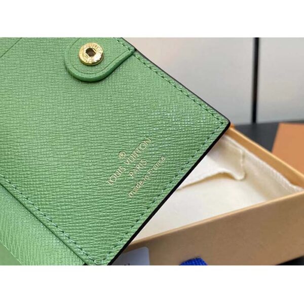 Louis Vuitton Unisex LV Lisa Wallet Vert Noto Green Monogram Coated Canvas Grained Cowhide Leather - Image 10