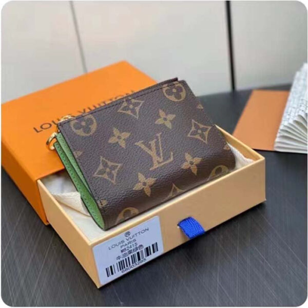 Louis Vuitton Unisex LV Lisa Wallet Vert Noto Green Monogram Coated Canvas Grained Cowhide Leather - Image 2