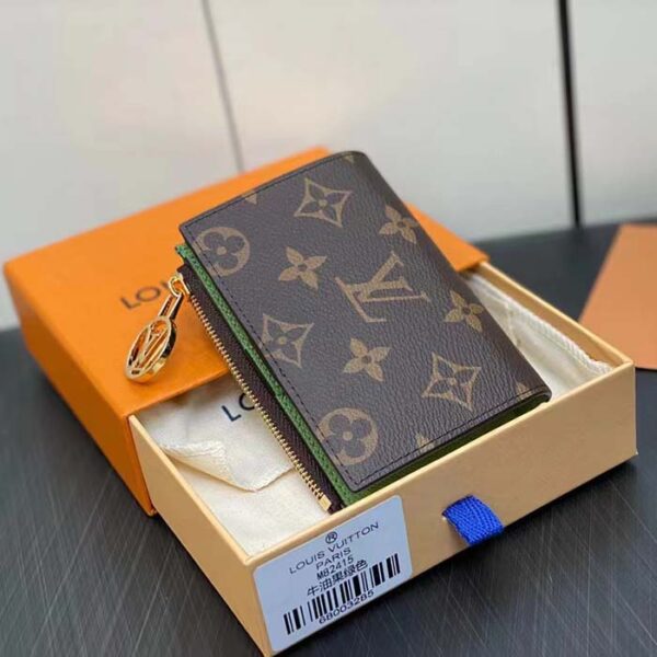 Louis Vuitton Unisex LV Lisa Wallet Vert Noto Green Monogram Coated Canvas Grained Cowhide Leather - Image 4
