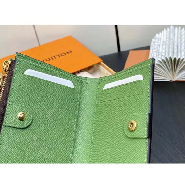 Louis Vuitton Unisex LV Lisa Wallet Vert Noto Green Monogram Coated Canvas Grained Cowhide Leather - Image 8