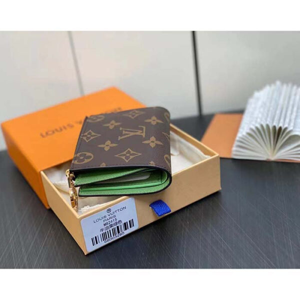 Louis Vuitton Unisex LV Lisa Wallet Vert Noto Green Monogram Coated Canvas Grained Cowhide Leather - Image 5