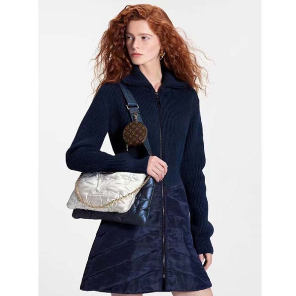 Louis Vuitton Unisex LV Maxi Multi-Pochette Accessoires Navy Blue Silver Recycled Nylon Econyl - Image 12