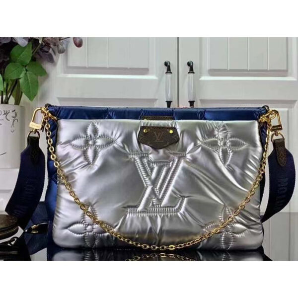Louis Vuitton Unisex LV Maxi Multi-Pochette Accessoires Navy Blue Silver Recycled Nylon Econyl - Image 2