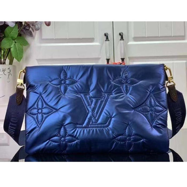 Louis Vuitton Unisex LV Maxi Multi-Pochette Accessoires Navy Blue Silver Recycled Nylon Econyl - Image 3