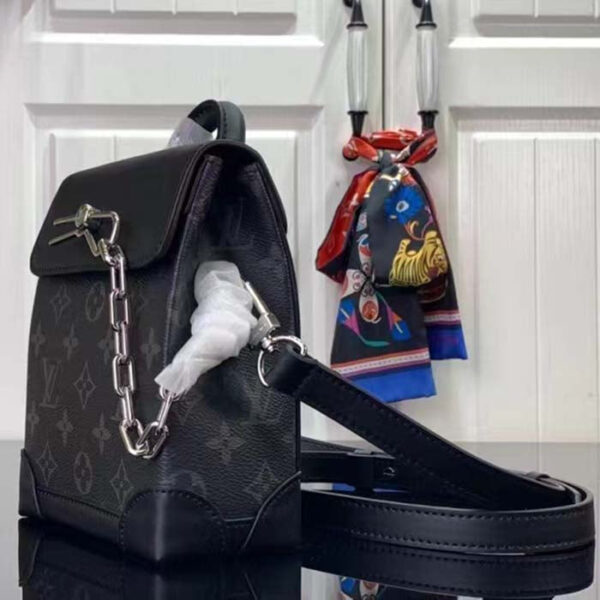 Louis Vuitton Unisex LV Nano Steamer Monogram Eclipse Coated Canvas Cowhide Leather - Image 6