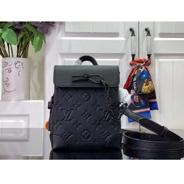 Louis Vuitton Unisex LV Nano Steamer Taurillon Monogram Embossed Cowhide Leather - Image 3
